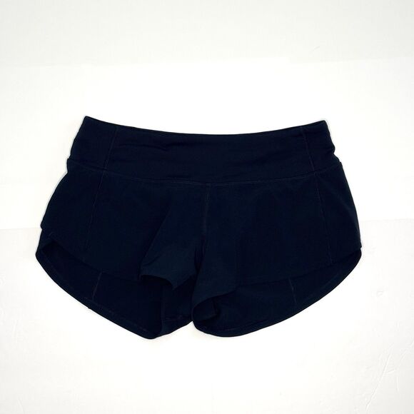 Lululemon Speed Up Shorts Women’s Size 2 High Rise Lined Navy Blue 27 in - Picture 2 of 4
